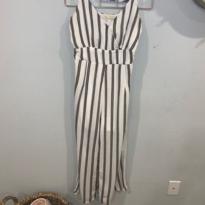 Black and white striped jumpsuit!